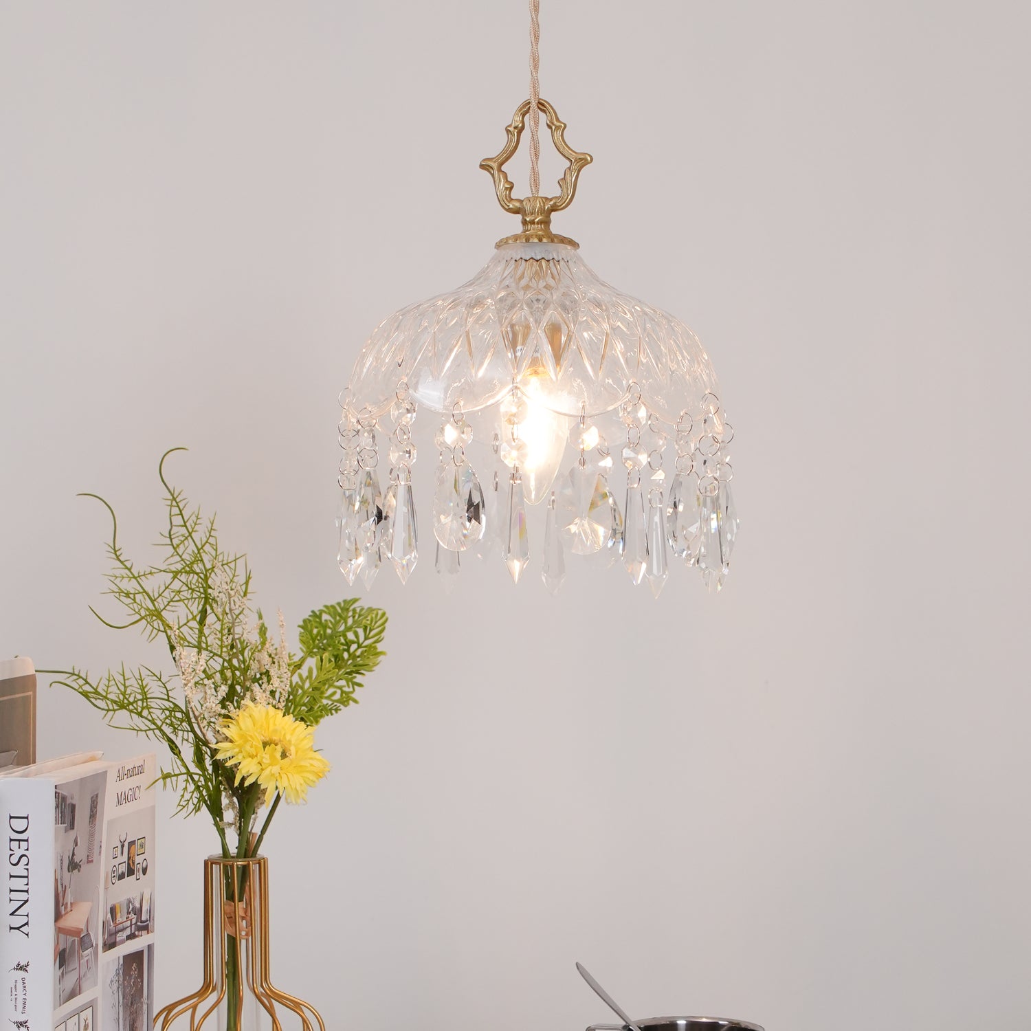 Modern Scandinavian Bowl Shade Pendant Lamp - Stylish Hanging Light Fixture for Dining Room, Kitchen Island & Bedroom Decor