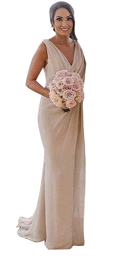 Elegant Long Chiffon Bridesmaid Dresses with High Slit for Wedding Party & Prom - Perfect for Evening Formal Events, Bridal Showers, and Special Occasions