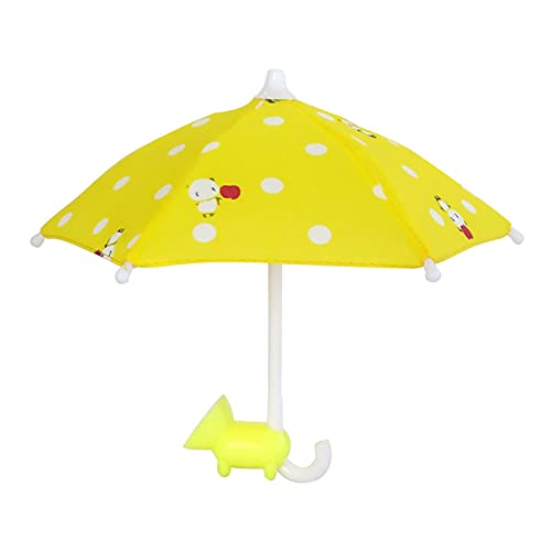 Universal Adjustable Phone Stand with Sun Umbrella - Cute Mobile Phone Holder with Suction Cup for Desk, Beach & Outdoor Use - Creative Desktop Accessory for iPhone, Android & Smartphones
