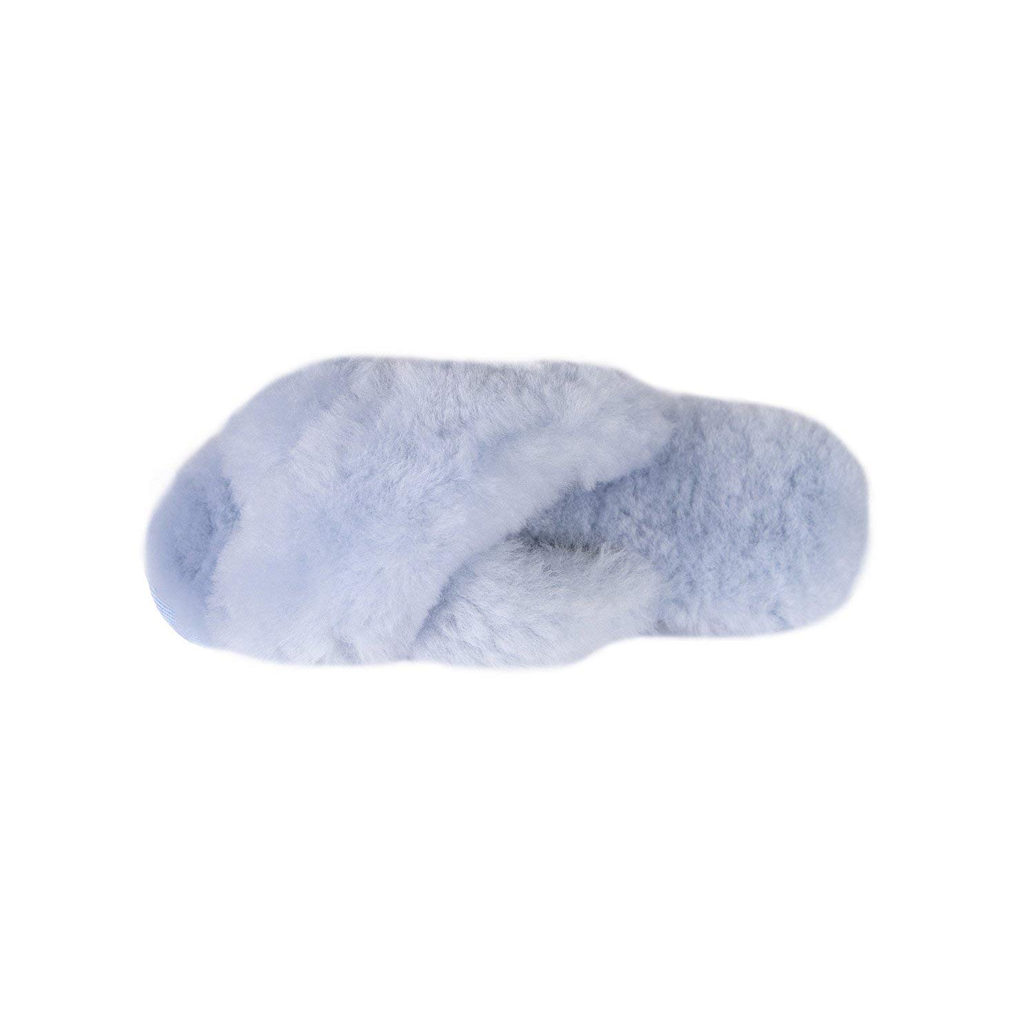 Cloud Nine Women's Sheepskin Cross House Slippers - Ultra Soft Indoor/Outdoor Comfort for Relaxation at Home, Spa & Lounging