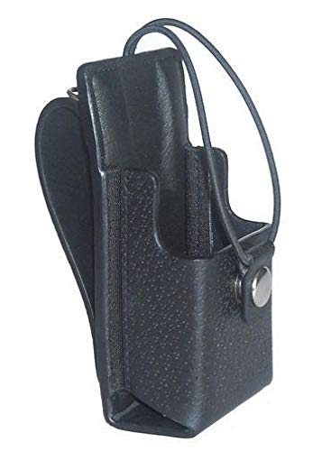 Durable Leather Carry Case for Motorola HNN9013CR Two-Way Radio - Fixed Belt Loop & Full Display Protection | Perfect for Construction, Security & Outdoor Communication