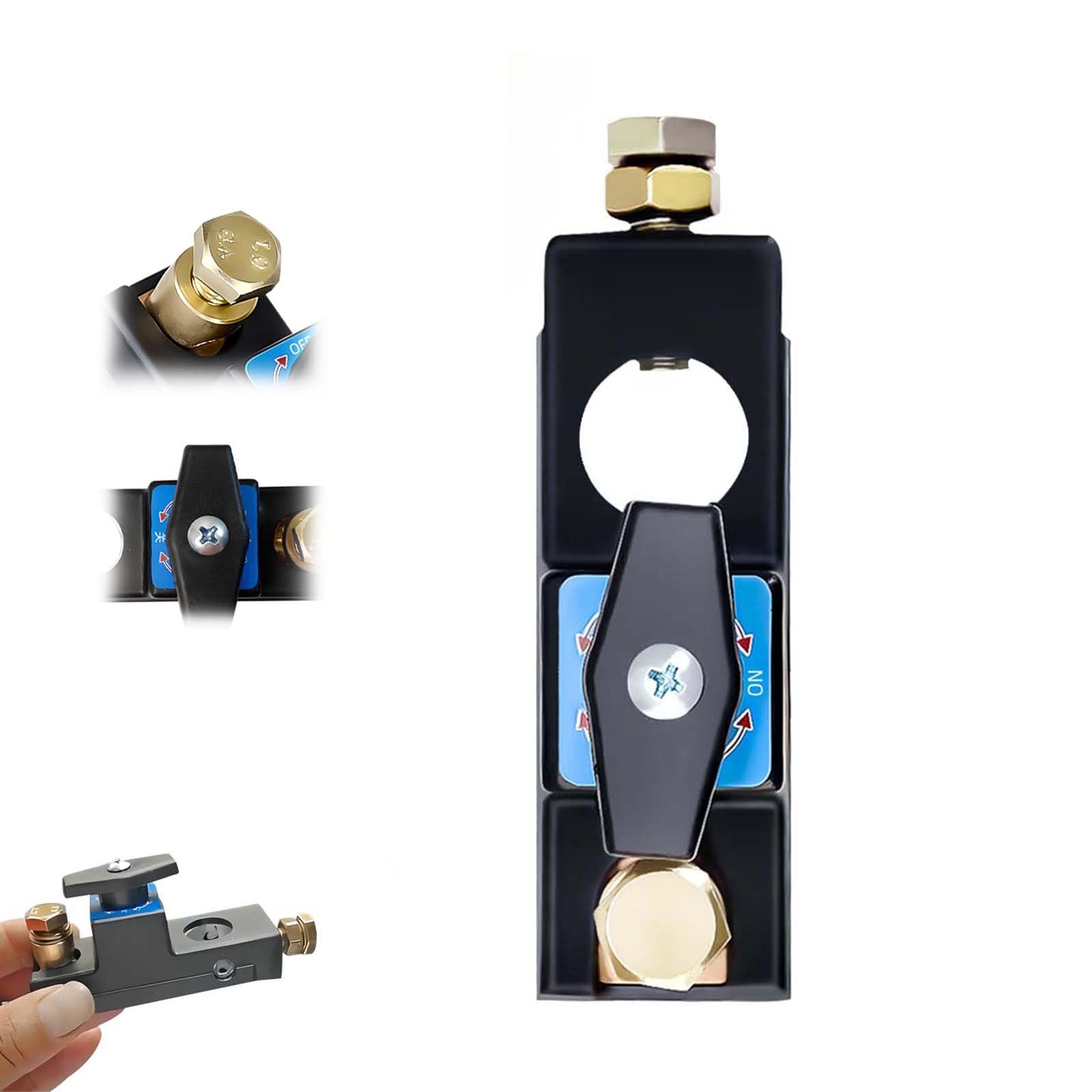 Heavy Duty Battery Disconnect Switch - Universal 12V/24V Battery Cut Off Isolator Kill Switch for Cars, RVs, Boats & Marine Vehicles | Waterproof & Corrosion-Resistant | Ideal for Winter Storage, Maintenance & Emergency Power Shutoff