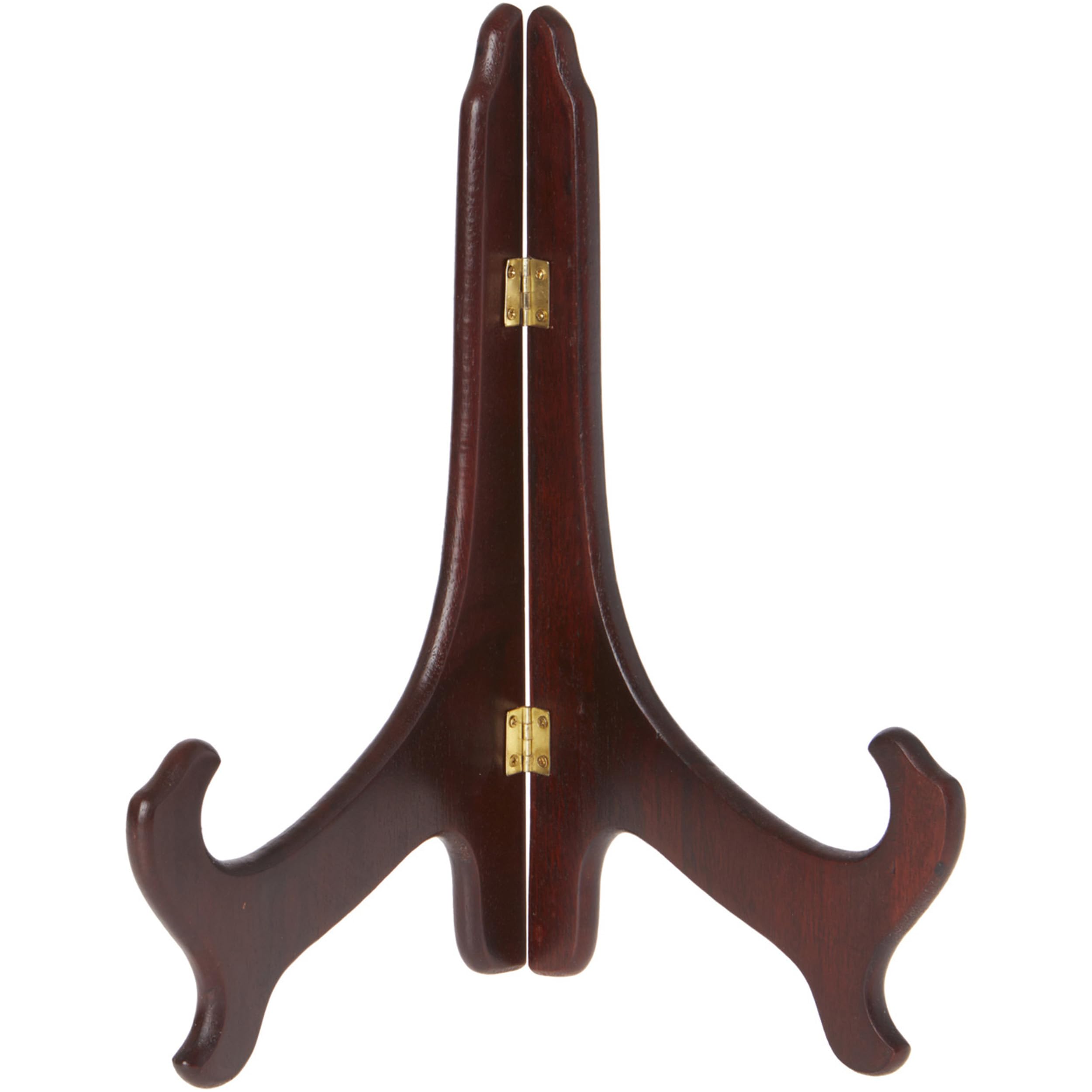 Bard's Hinged Dark Wood Plate Stand - 11