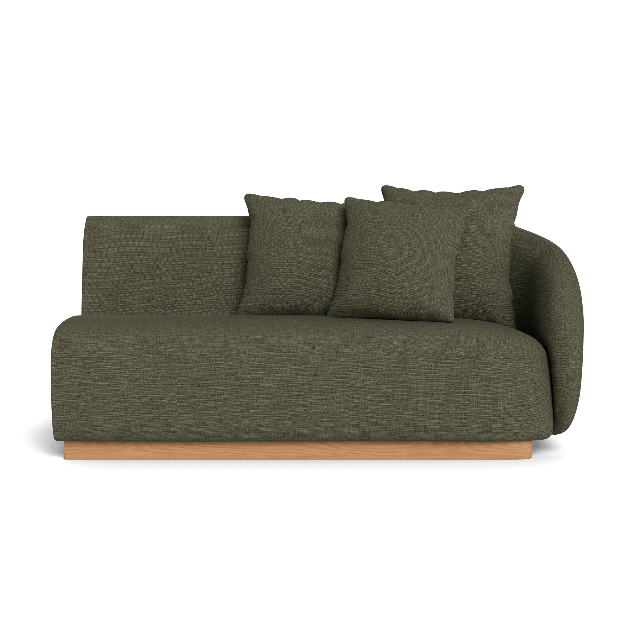 Como 2-Seat 1-Arm Right Sectional Sofa - Modern Living Room Furniture for Small Spaces & Apartments - Perfect for Relaxing, Entertaining & Movie Nights