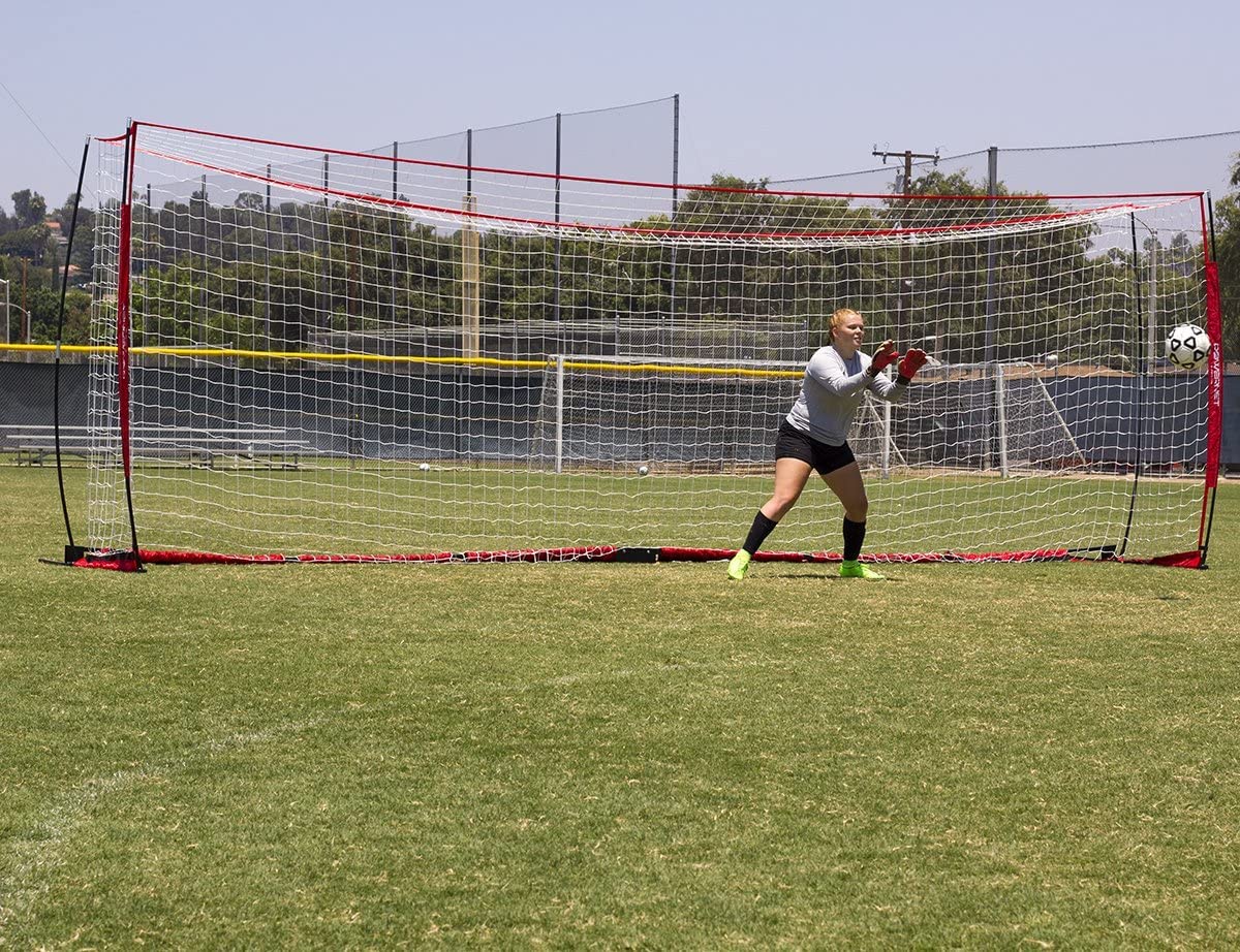 PowerNet Soccer Goal 24 x 8 Feet - Portable Soccer Net for Training & Backyard Games - Durable Football Goal for Kids & Adults - Perfect for Practice, Backyard, Park & Beach Use