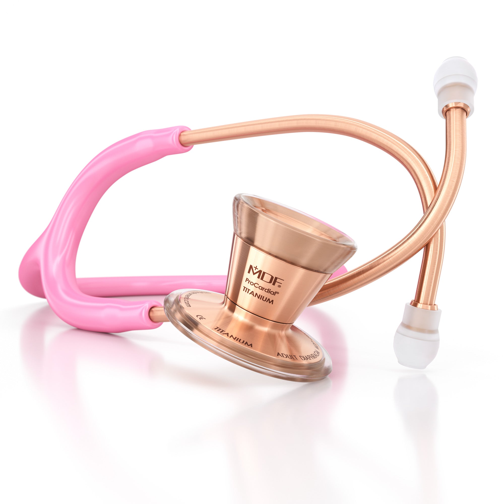 ProCardial® Titanium Cardiology Stethoscope - Light Pink & Rose Gold | Premium Medical Equipment for Doctors & Nurses | Ideal for Cardiac Exams & Clinical Use