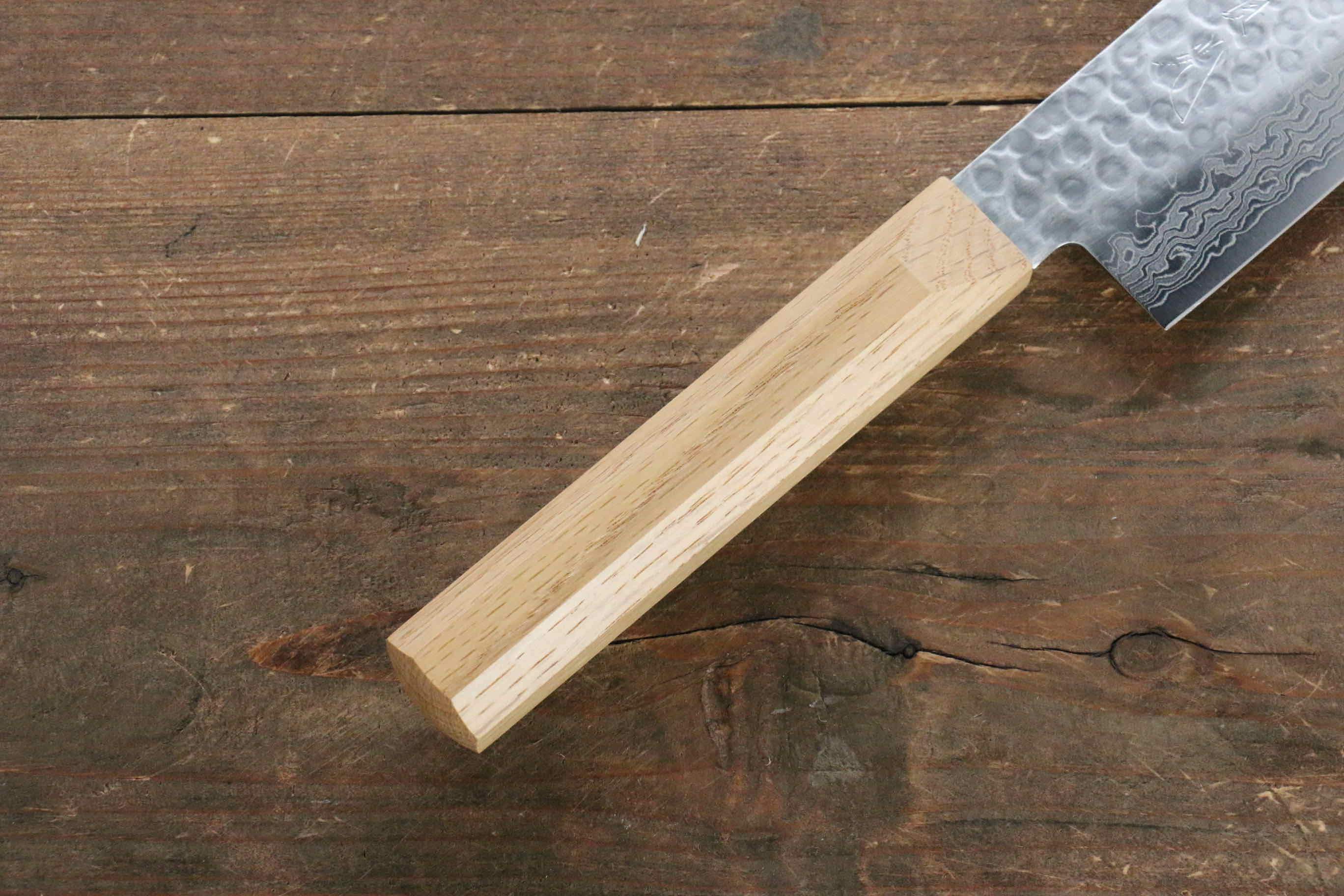 Premium Jikko VG10 17-Layer Damascus Steel Usuba Knife 160mm with Oak Handle - Japanese Kitchen Knife for Professional Chefs & Sushi Masters - Perfect for Precision Slicing, Vegetable Cutting & Sushi Preparation