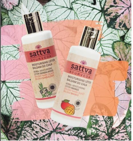 Sattva Ayurveda Moisturizing Lotion with Mango Extract - 210ml | Hydrating & Nourishing Body Lotion for Dry Skin | Perfect for Daily Moisturizing & After-Shower Care