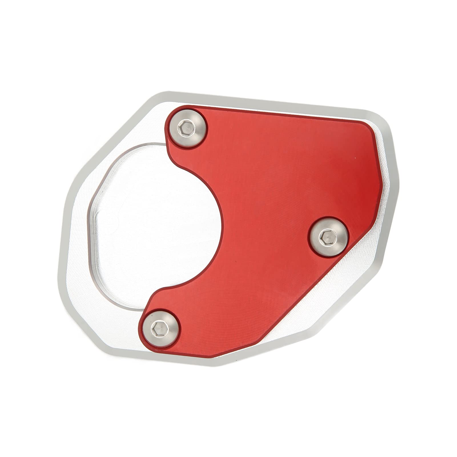 Motorcycle Kickstand Pad Extender - Aluminum Alloy Base Enlarger Plate for 2021+ KTM 660 (Red) | Prevents Sinking on Soft Ground, Ideal for Dirt Bikes & Off-Road Riding