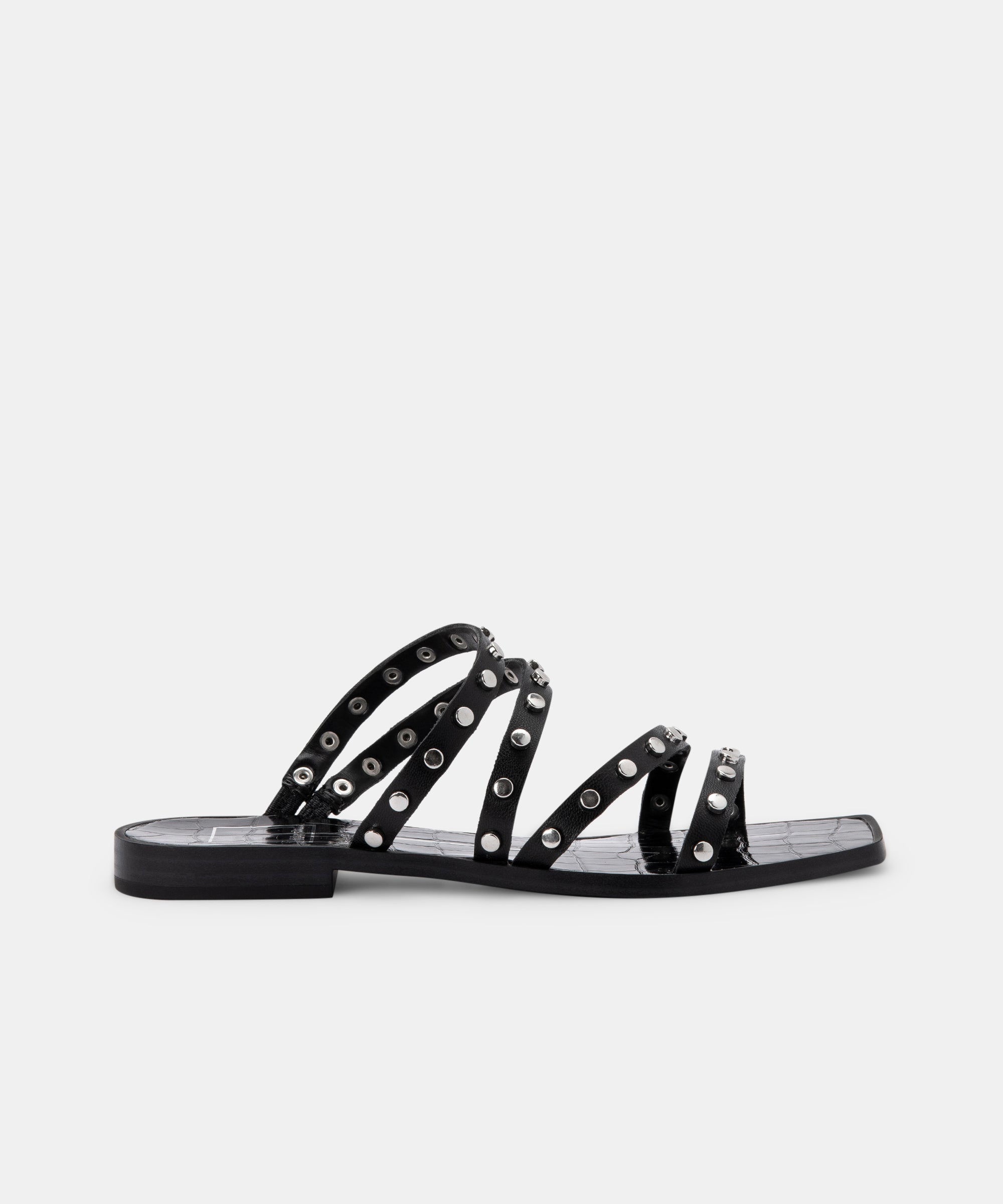 IZABEL Studded Sandals for Women - Black Stella | Comfortable & Stylish Summer Sandals for Beach, Party & Casual Outfits