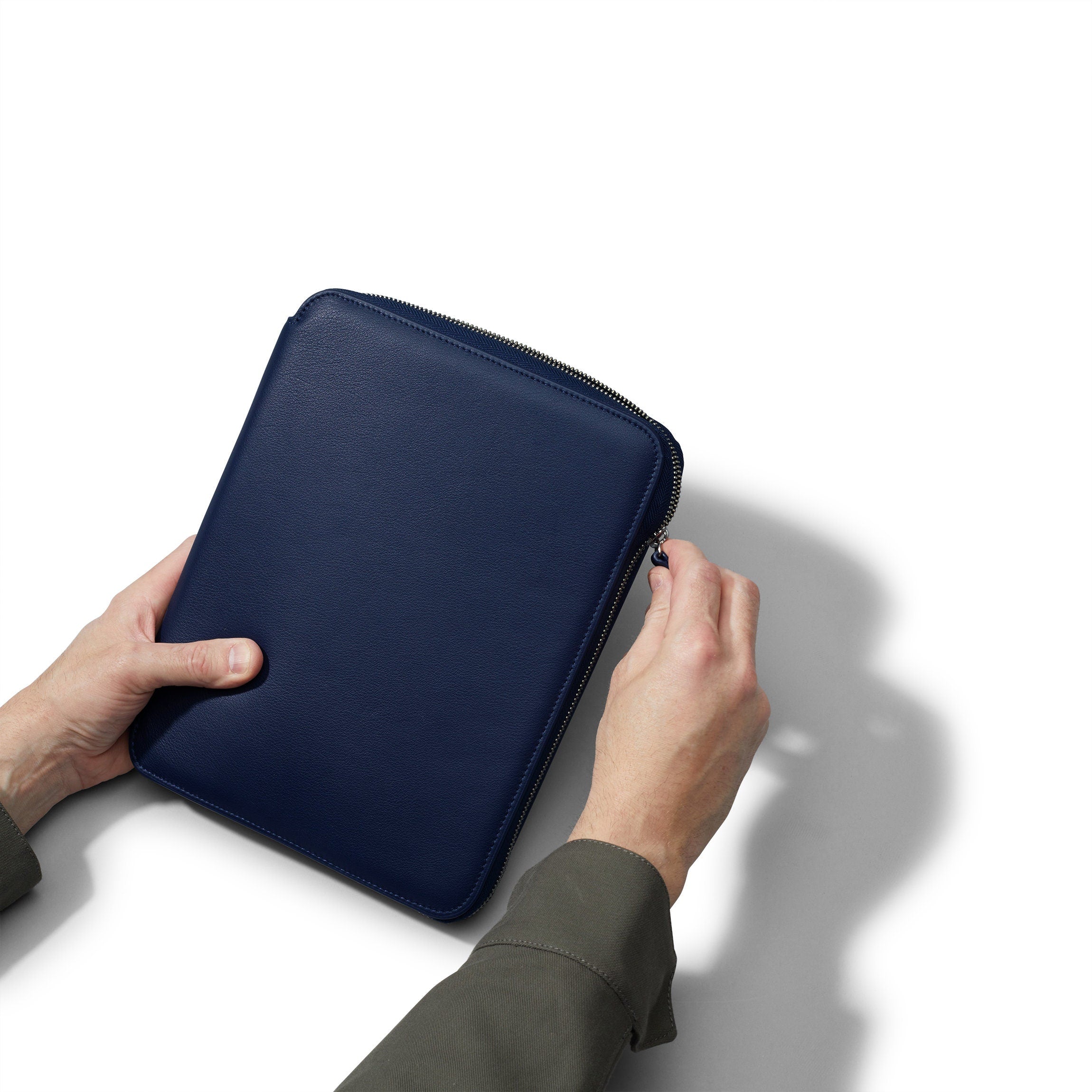 Premium Navy Blue Tech Folio - Stylish Laptop Sleeve & Tablet Case for Work, Travel & School | Durable & Lightweight Organizer for Professionals & Students