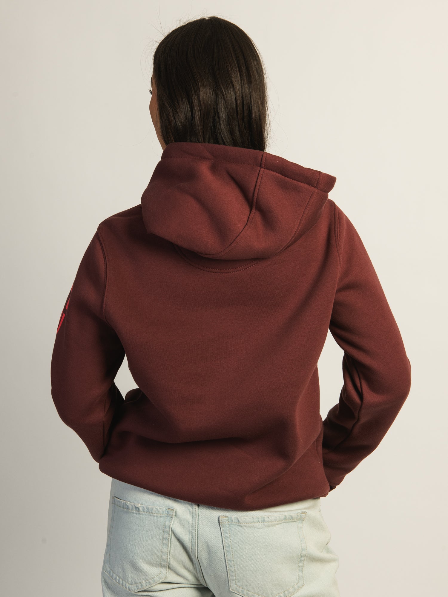 Carhartt Logo Sleeve Pullover Hoodie - Men's Heavyweight Fleece Sweatshirt for Work & Outdoor Activities | Barnwood Color