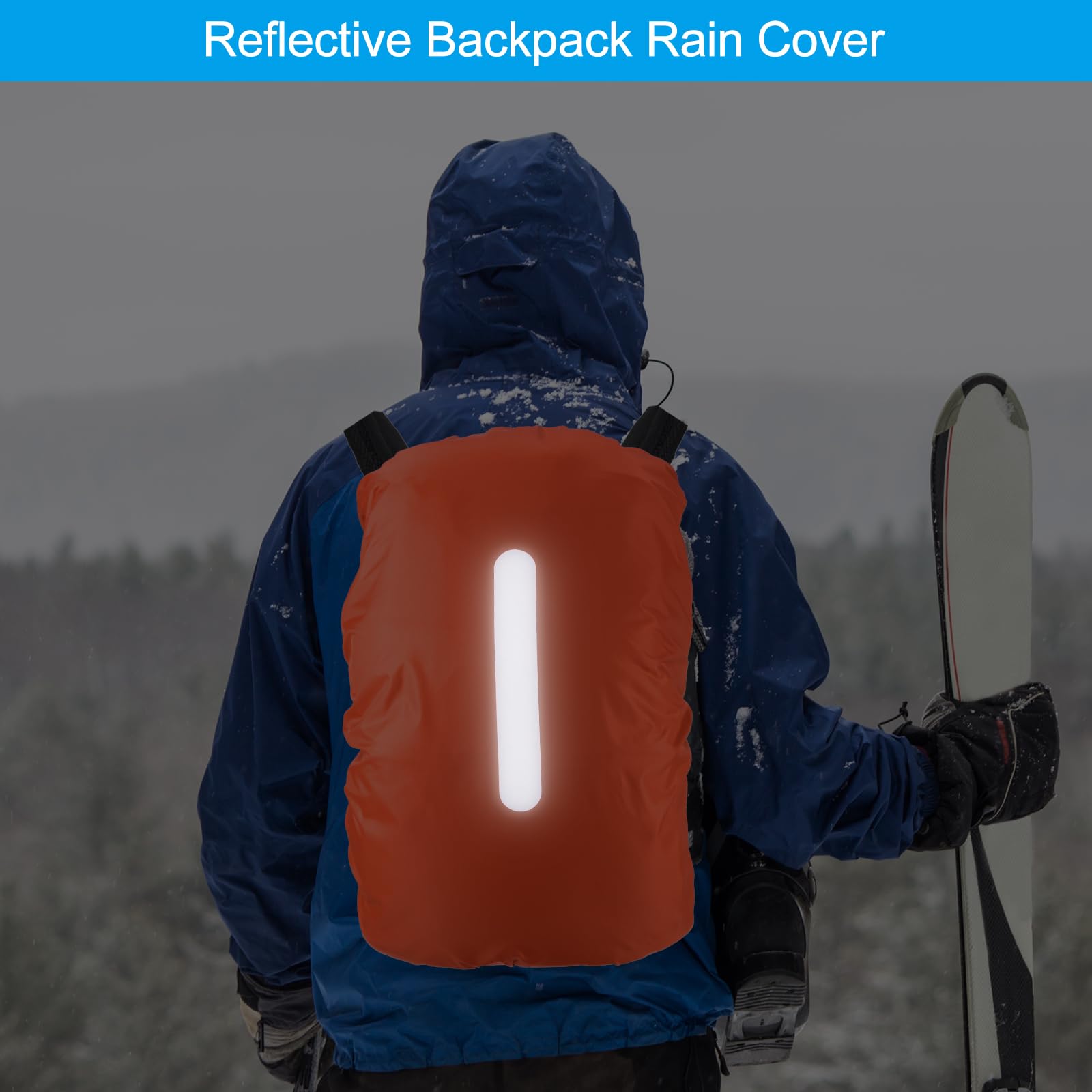Waterproof Backpack Rain Cover with Non-Slip Design & Reflective Straps - Stay Dry for Hiking, Camping, Hunting, Travel & Outdoor Adventures