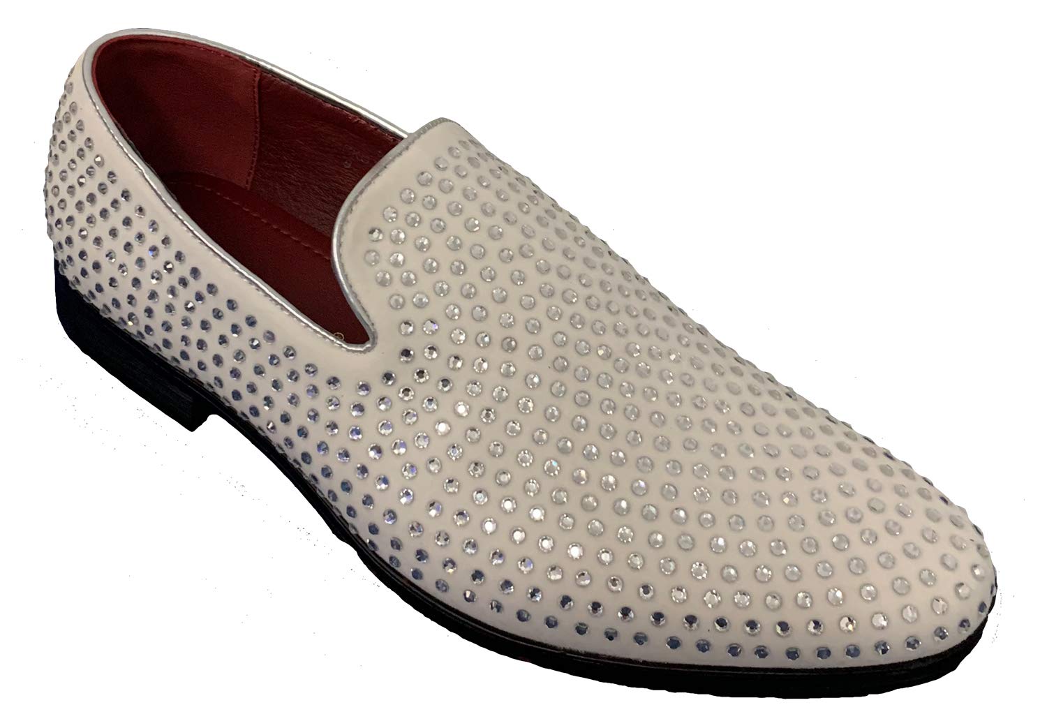 Men's Rhinestone Loafers - Sparkly Dress Shoes for Wedding, Party & Stage Performance | Tuxedo Glitter Slip-Ons for Formal Events & Special Occasions