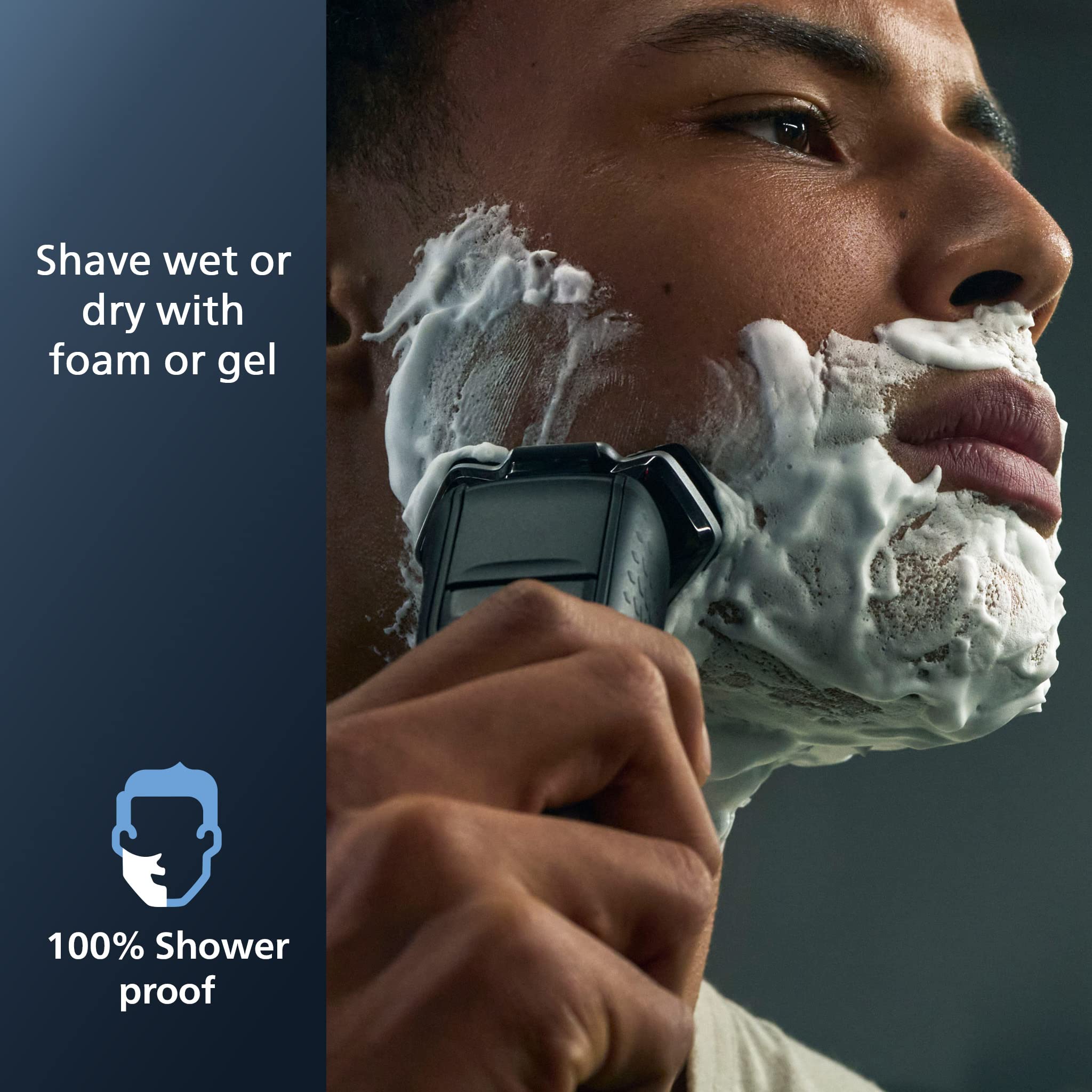 Philips Norelco 7800 S7885/85 Electric Shaver with 2-Pack Quick Clean Pod Cartridges CC12/52 - Wet & Dry Cordless Men's Razor for Travel, Home & Office Use