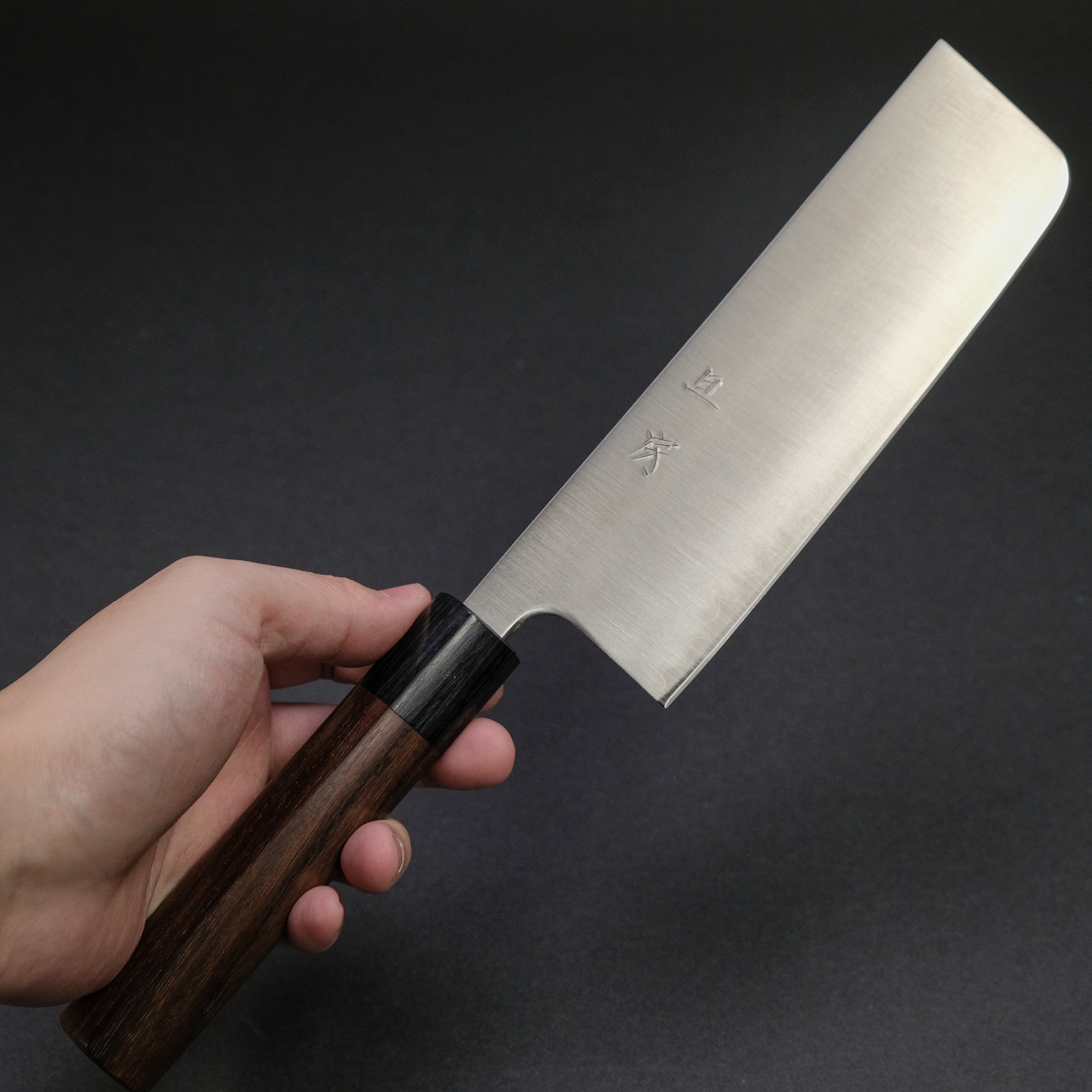 Premium Akifusa Blue Super Nakiri Knife 165mm - Japanese High-Carbon Steel Blade with Rosewood Handle - Perfect for Sushi, Vegetables & Precision Cutting