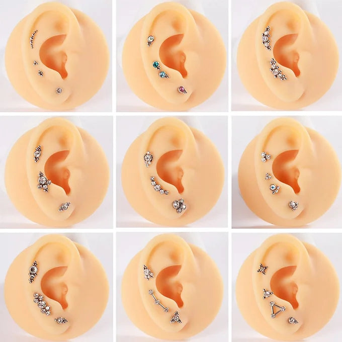 16G Titanium Flat Back Push Pin Lip Studs - Body Jewelry for Lip Piercing | DL045 | Perfect for Everyday Wear, Parties & Special Occasions
