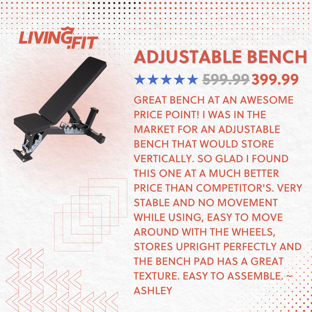 Adjustable Weight Bench for Home Gym - Heavy Duty Workout Bench for Strength Training, Full Body Exercises & Weightlifting - Perfect for Home, Garage & Commercial Gyms