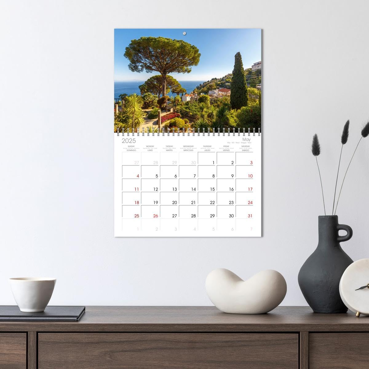 2025 Italy Travel Wall Calendar - Tuscany to Sicily Scenic Views | 11.7x16.5 Inch 14-Month Large Format | Perfect for Home, Office & Gift | CALVENDO Monthly Planner
