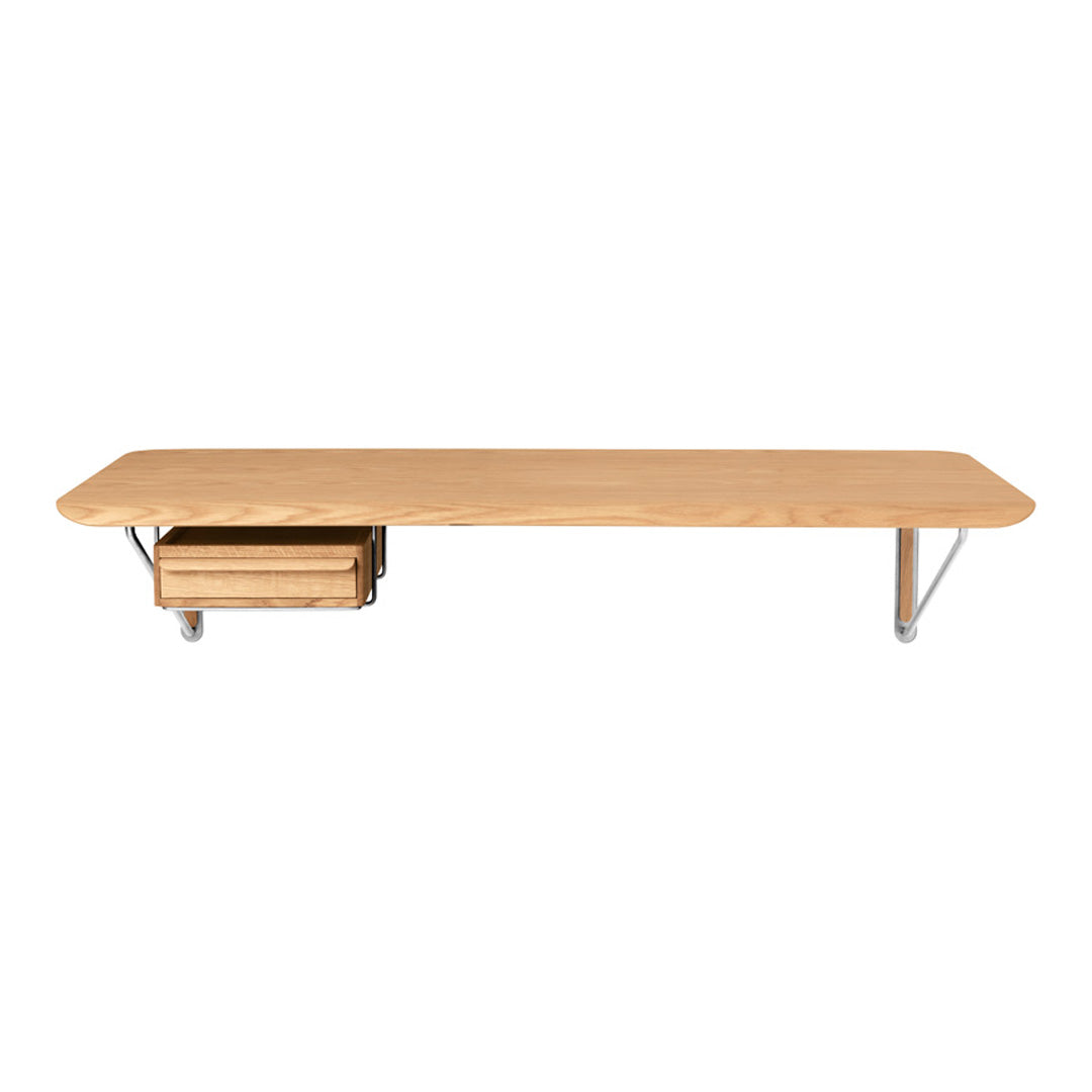 Modern Wall Mounted Desk with Storage Drawer - Space Saving Floating Workstation for Home Office, Study & Small Spaces