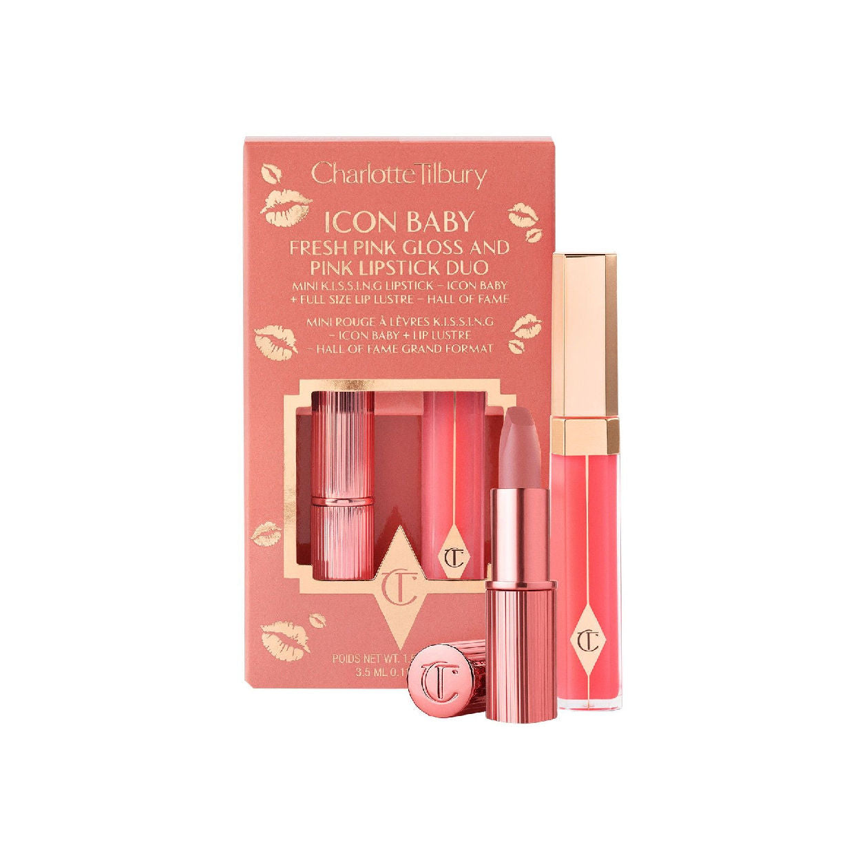 K.I.S.S.I.N.G Lipstick and Lip Gloss Set - Long Lasting Moisturizing Matte & Shiny Combo for Everyday Wear, Date Night & Special Occasions