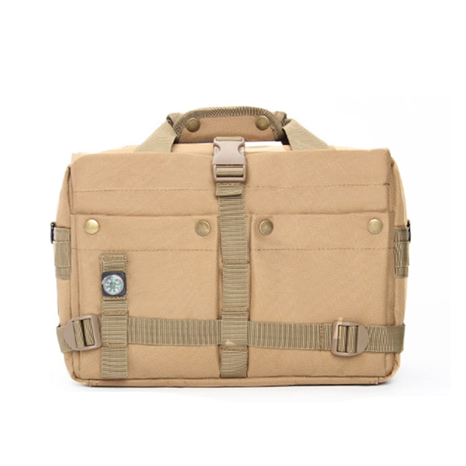 Tigerboss Military Tactical Backpack for Men - Durable Army Shoulder Bag with Camouflage Design - Perfect for Camping, Hiking, Fishing, Travel & Outdoor Sports - Ideal for Tactical Gear Storage & Adventure Activities (Color: Khaki)
