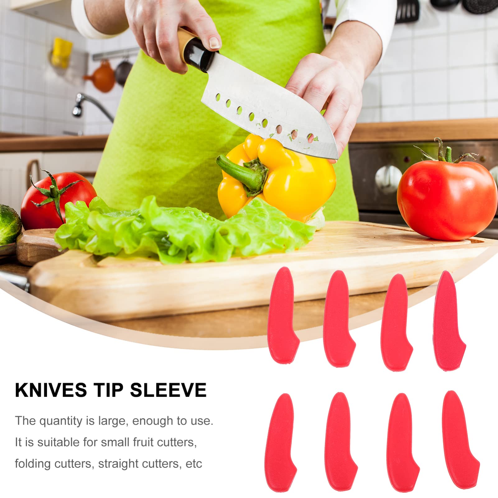 50pcs Plastic Knife Tip Covers - Protective Sleeves for Kitchen Knives & Cutters - Sharp Blade Protector - Safe Storage & Organization for Home & Professional Kitchens - Perfect for Moving, Travel, and Child Safety