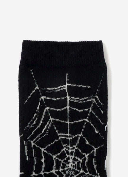 Spider Web Cotton Plain Stitch Socks for Men & Women - Comfortable Halloween Novelty Socks for Cosplay, Costume Parties & Everyday Wear
