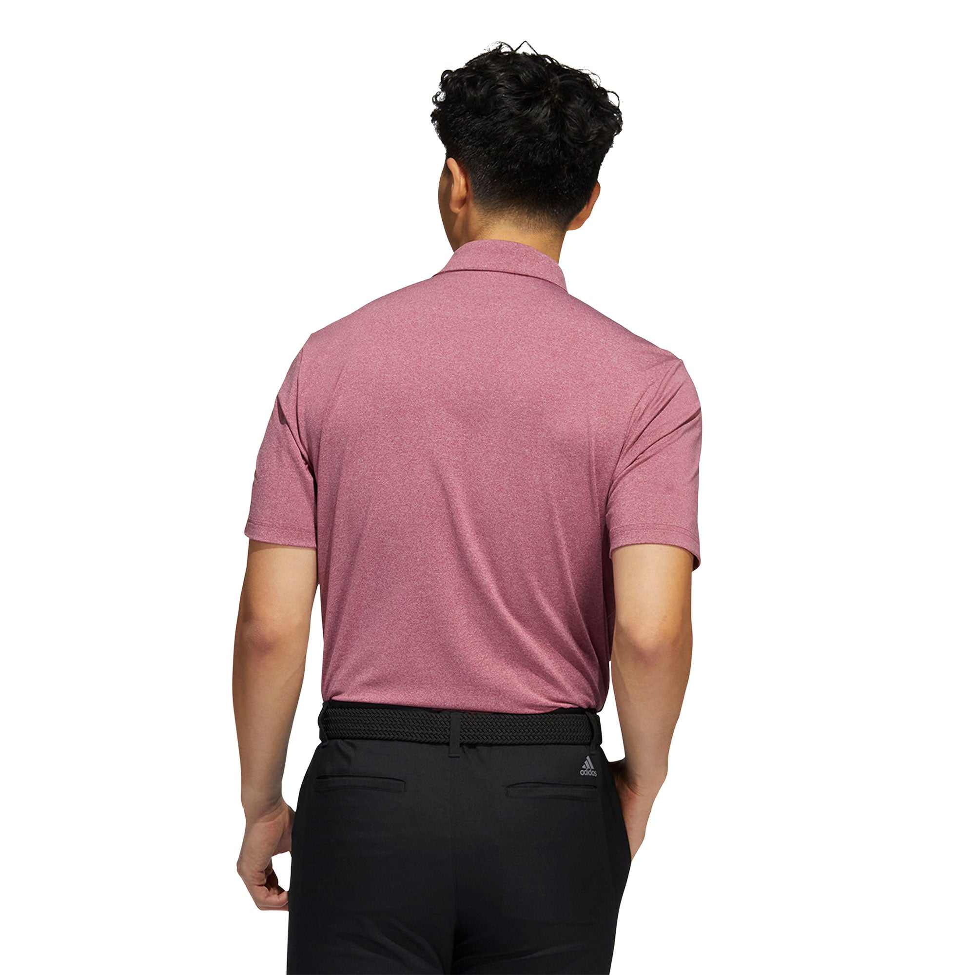 Adidas Ultimate365 Heather Legacy Burgundy Men's Golf Polo Shirt - Moisture-Wicking & UV Protection for Golf & Casual Wear