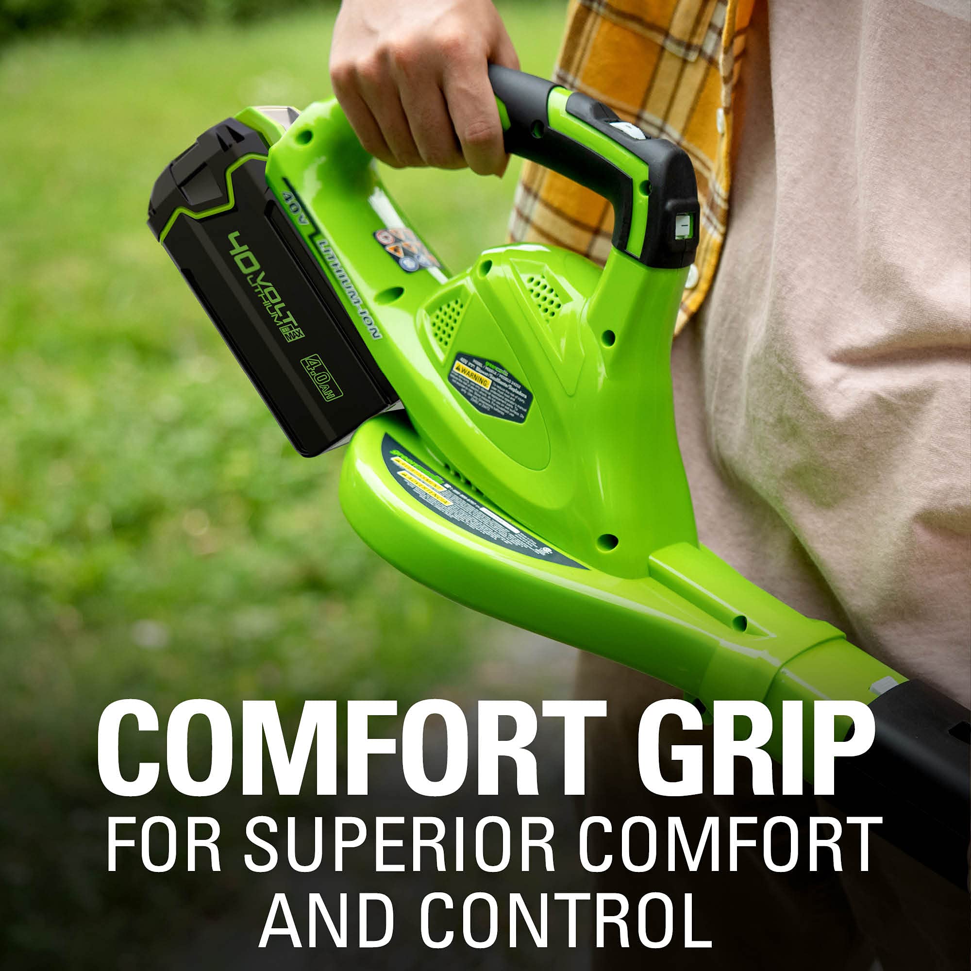 Greenworks 40V Cordless Leaf Blower - 150 MPH, 130 CFM with 4.0Ah Battery & Charger Included - Perfect for Yard Cleanup, Driveway Clearing, and Patio Maintenance