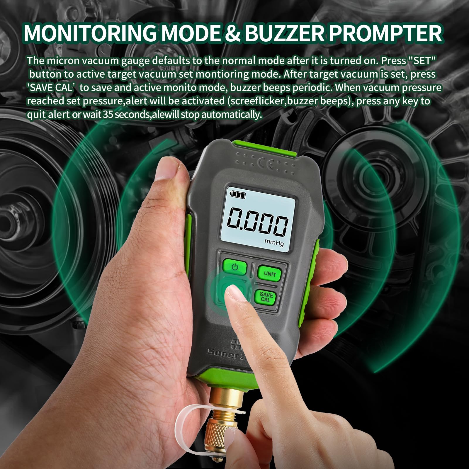 **Digital Vacuum Gauge & HVAC Micron Tester Kit – 4 Units 7/16