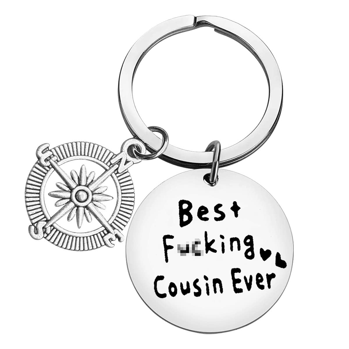 Best Cousin Keychain Jewelry - Personalized Friendship Gift for Valentine's Day, Birthday, Sister & Brother - Engraved BFF Jewelry for Women & Men - Perfect for Everyday Carry, Special Occasions & Relationship Keepsakes