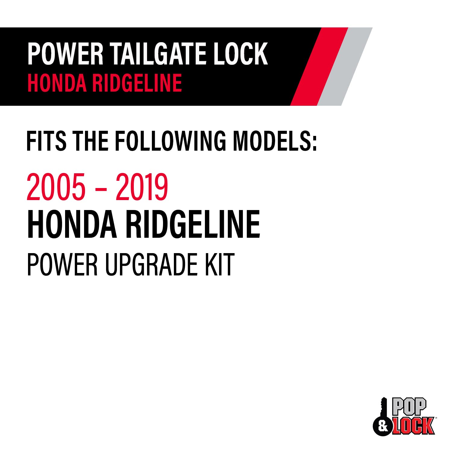 Pop & Lock PL8630 Power Upgrade Tailgate Lock Kit - Compatible with Honda Ridgeline 2005-2019 Models | Secure Truck Bed & Cargo Protection for Camping, Work & Outdoor Adventures