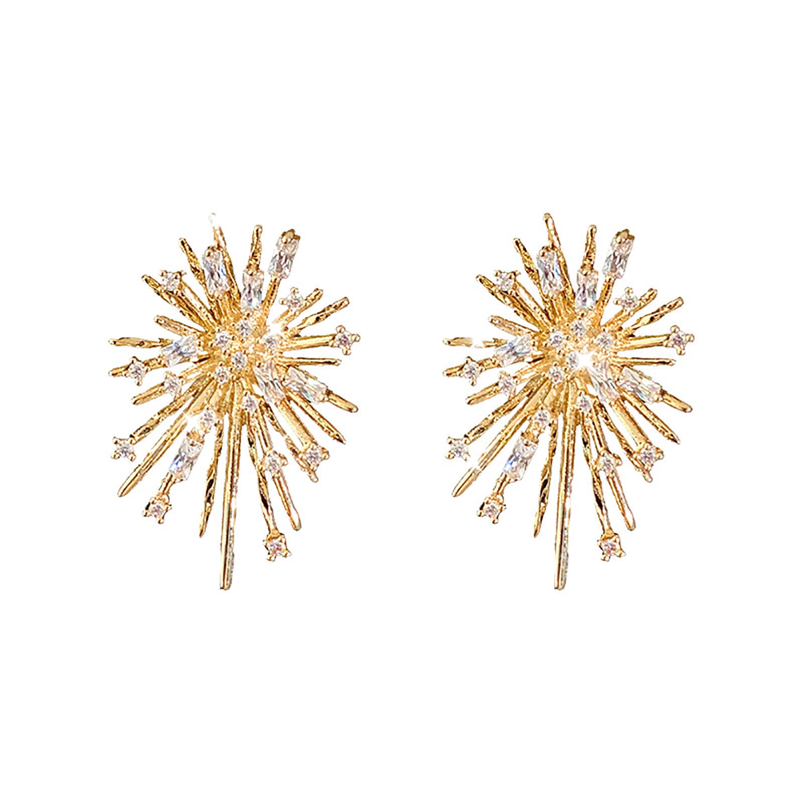 Trendy Pave Hoop Earrings S925 Sterling Silver - Stylish Creative Needle Dangle Earrings for Women | Perfect for Date Night, Office Wear & Casual Outfits