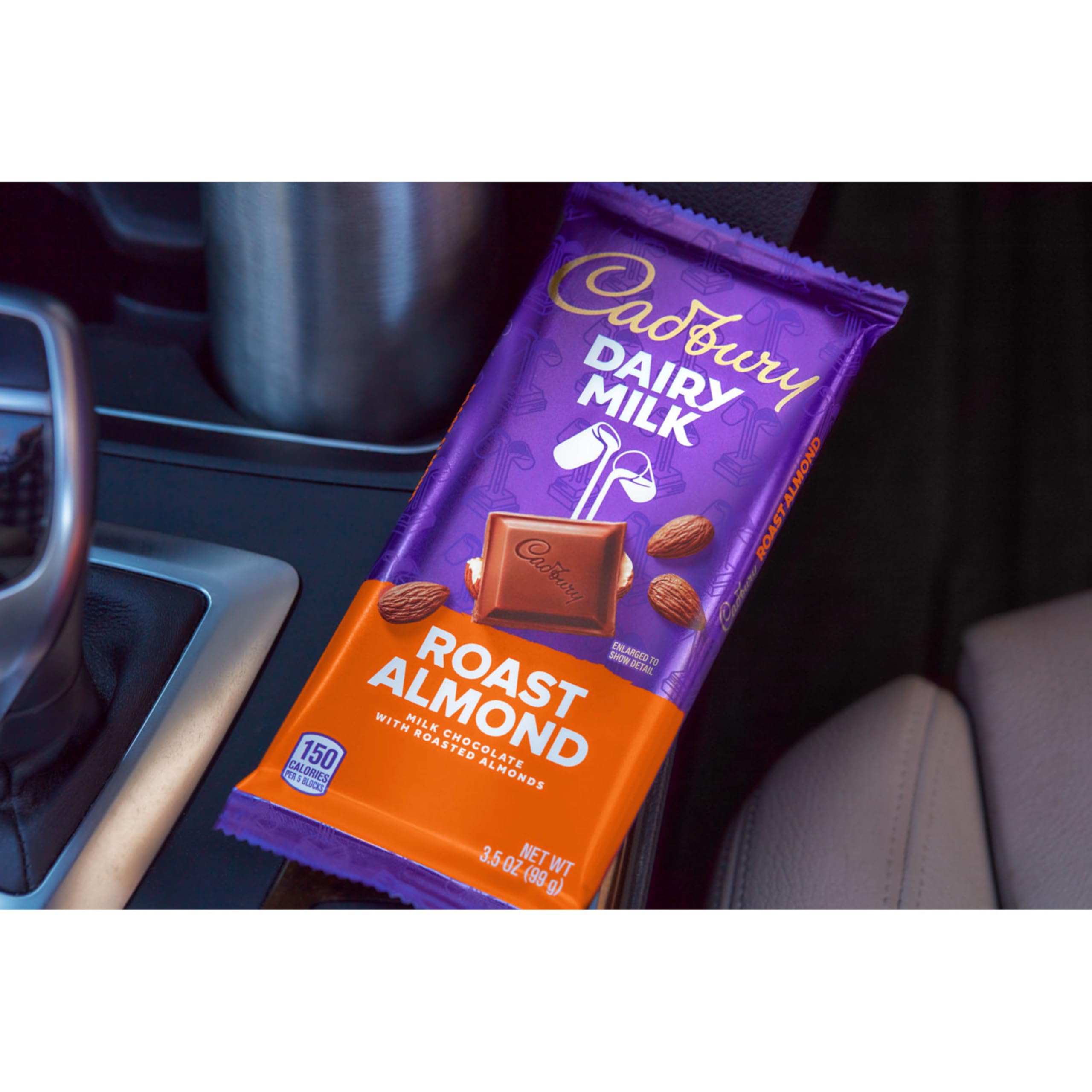 Cadbury Dairy Milk Roast Almond Milk Chocolate Candy Bar - 3.5 oz | Rich & Creamy Chocolate with Crunchy Almonds | Perfect for Gifts, Snacking & Desserts