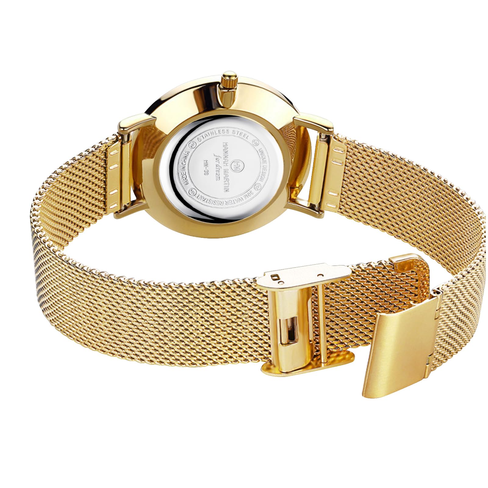 Elegant Waterproof Ladies Analog Quartz Wrist Watch - Stainless Steel Band with Diamond Accents - Luxury Fashion Watch for Women - Perfect for Office, Party & Everyday Wear