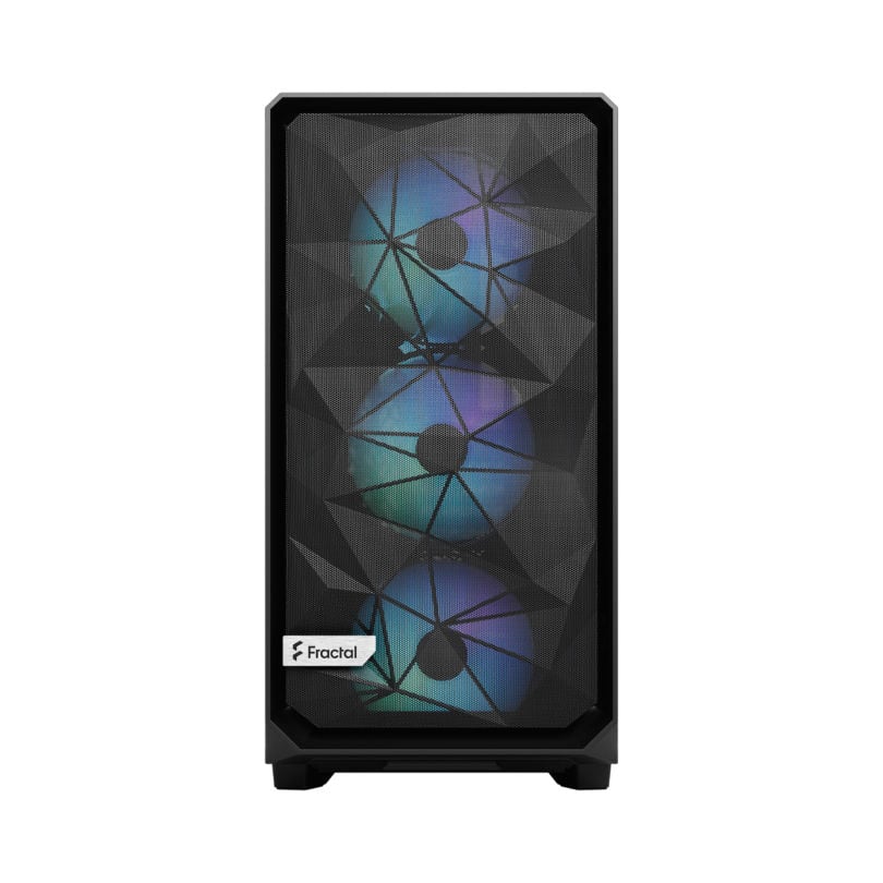 Fractal Design Meshify 2 Lite RGB ATX Mid Tower PC Case - Tempered Glass Side Panel (Light Tint) | High Airflow Mesh Front Panel | Gaming & Workstation Computer Builds