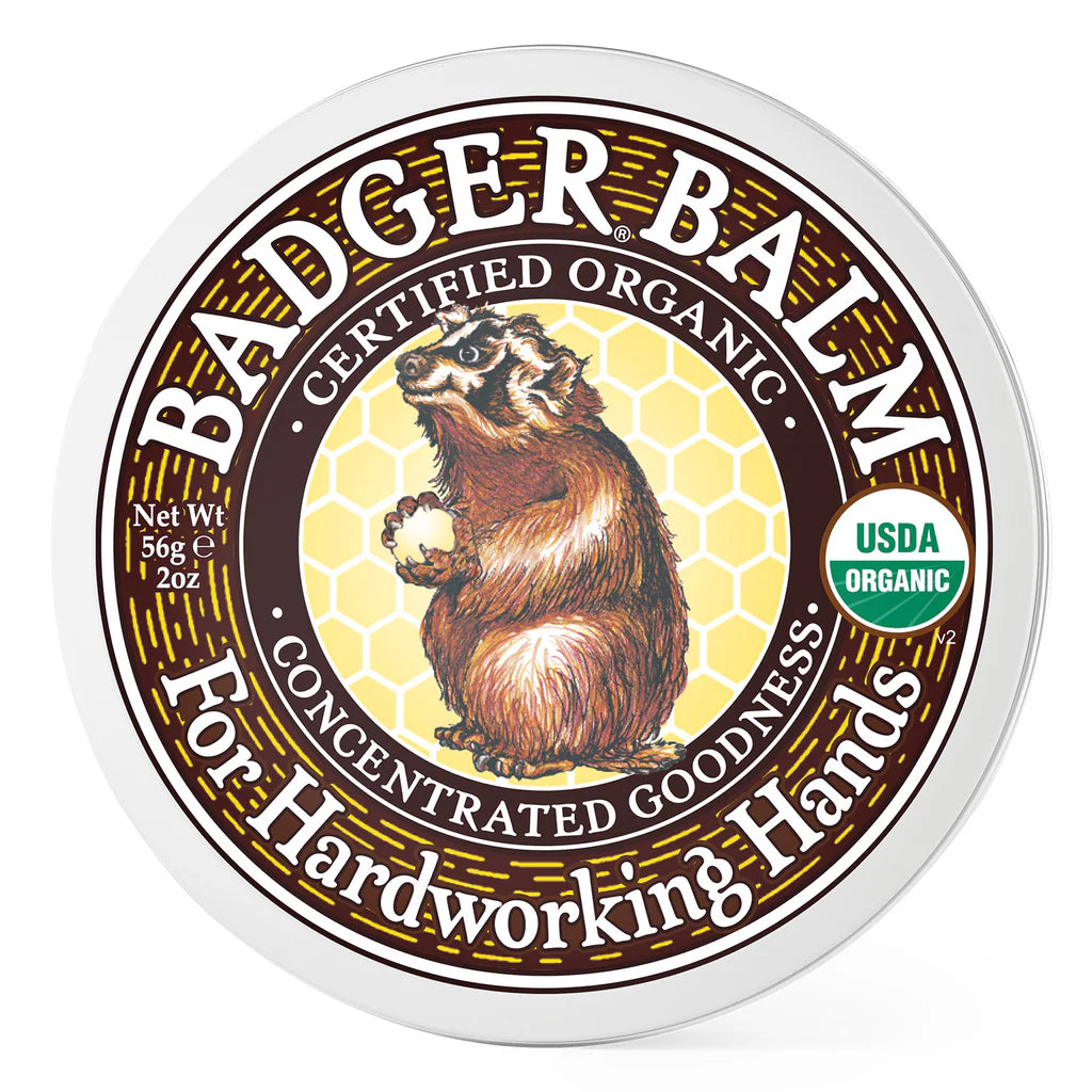 Badger Hardworking Hands Balm - Organic Hand Cream for Dry, Cracked Skin - Perfect for Gardeners, Mechanics & Outdoor Workers