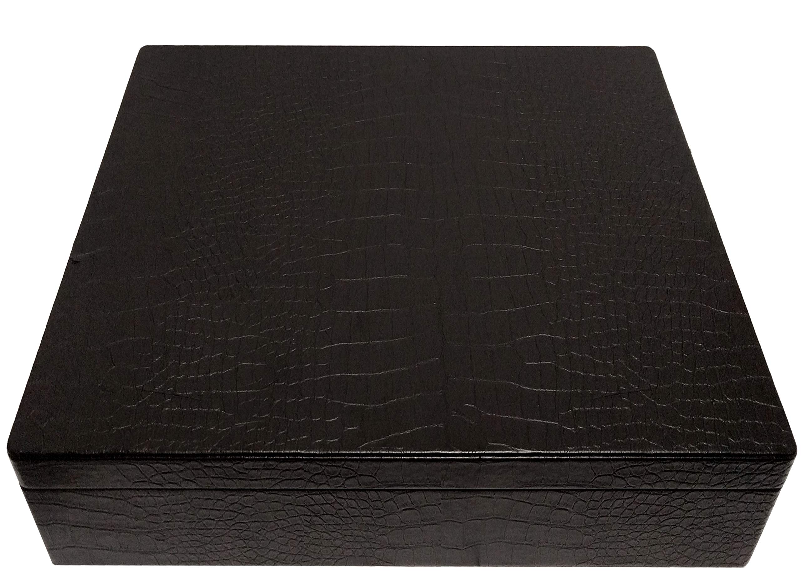 Premium Apple Watch Band Organizer - Multi-Tray Storage Case for 40+ Bands (Black Snakeskin, Velvet & Leatherette) | Perfect for Travel, Home Display & Watch Collection Organization