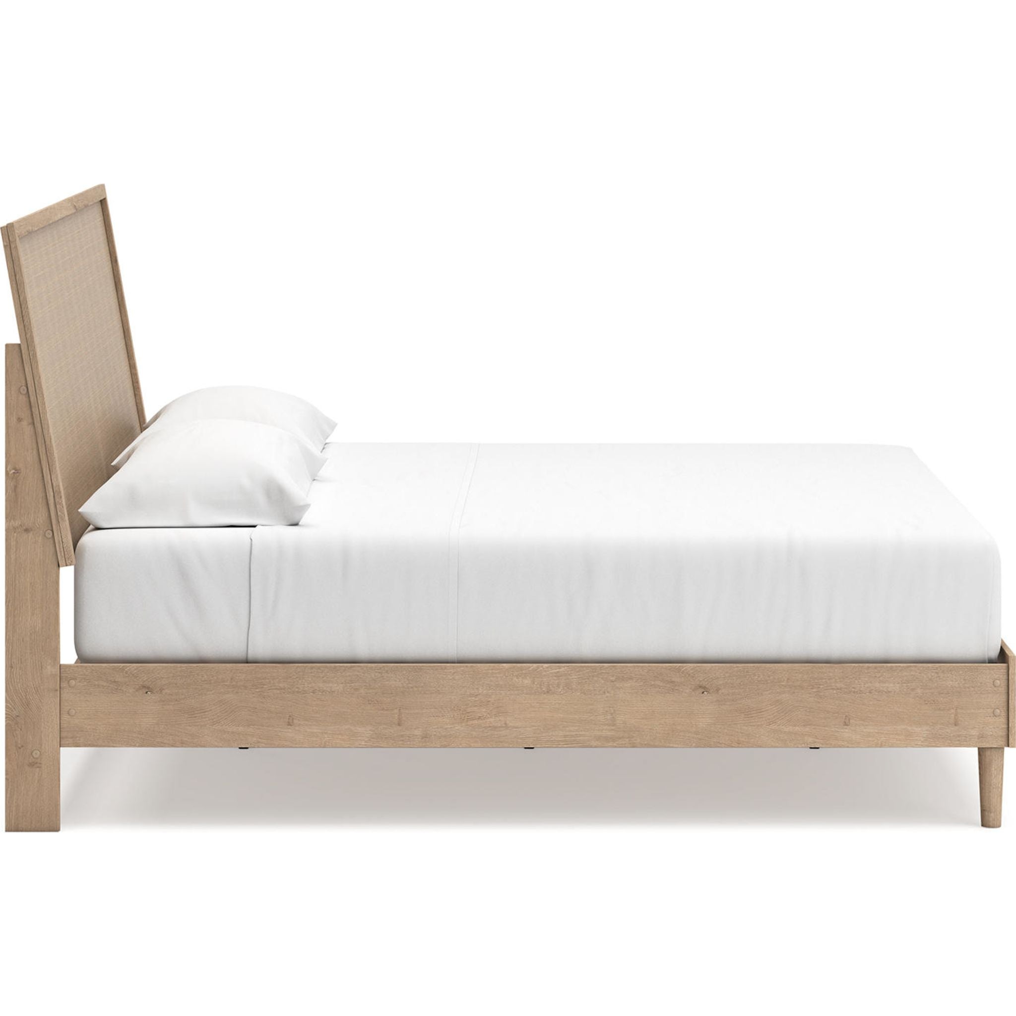Cielden Modern Platform Bed Frame with Two-Tone Finish - Queen Size Wooden Bed for Bedroom, Living Room, or Guest Room