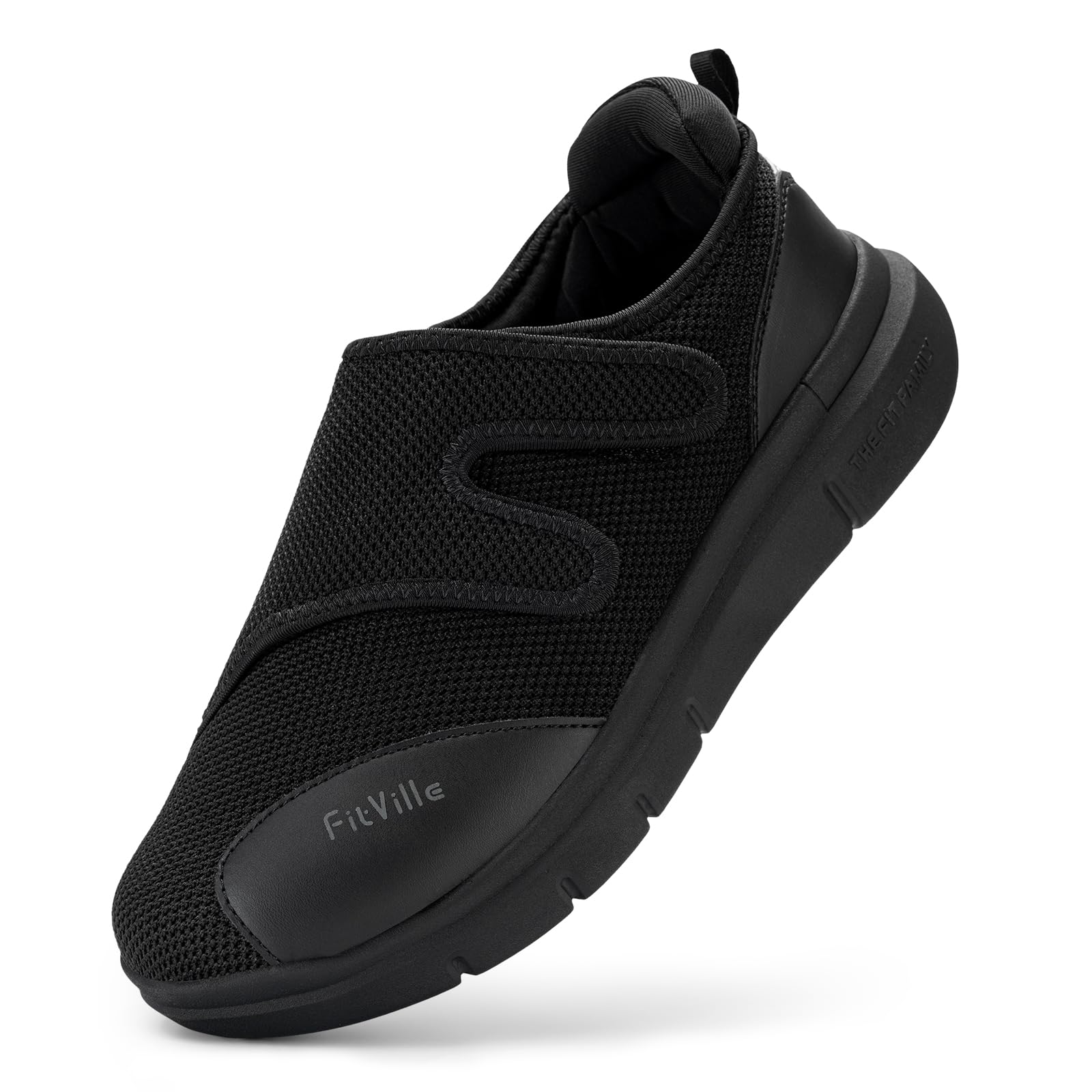 FitVille Diabetic Shoes for Men - Extra Wide XX-Wide Orthopedic Slip-On Sneakers with Adjustable Closure, Arch Support & Cushioning - Therapeutic Walking Shoes for Swollen Feet - Ideal for Elderly, Diabetics & Foot Pain Relief