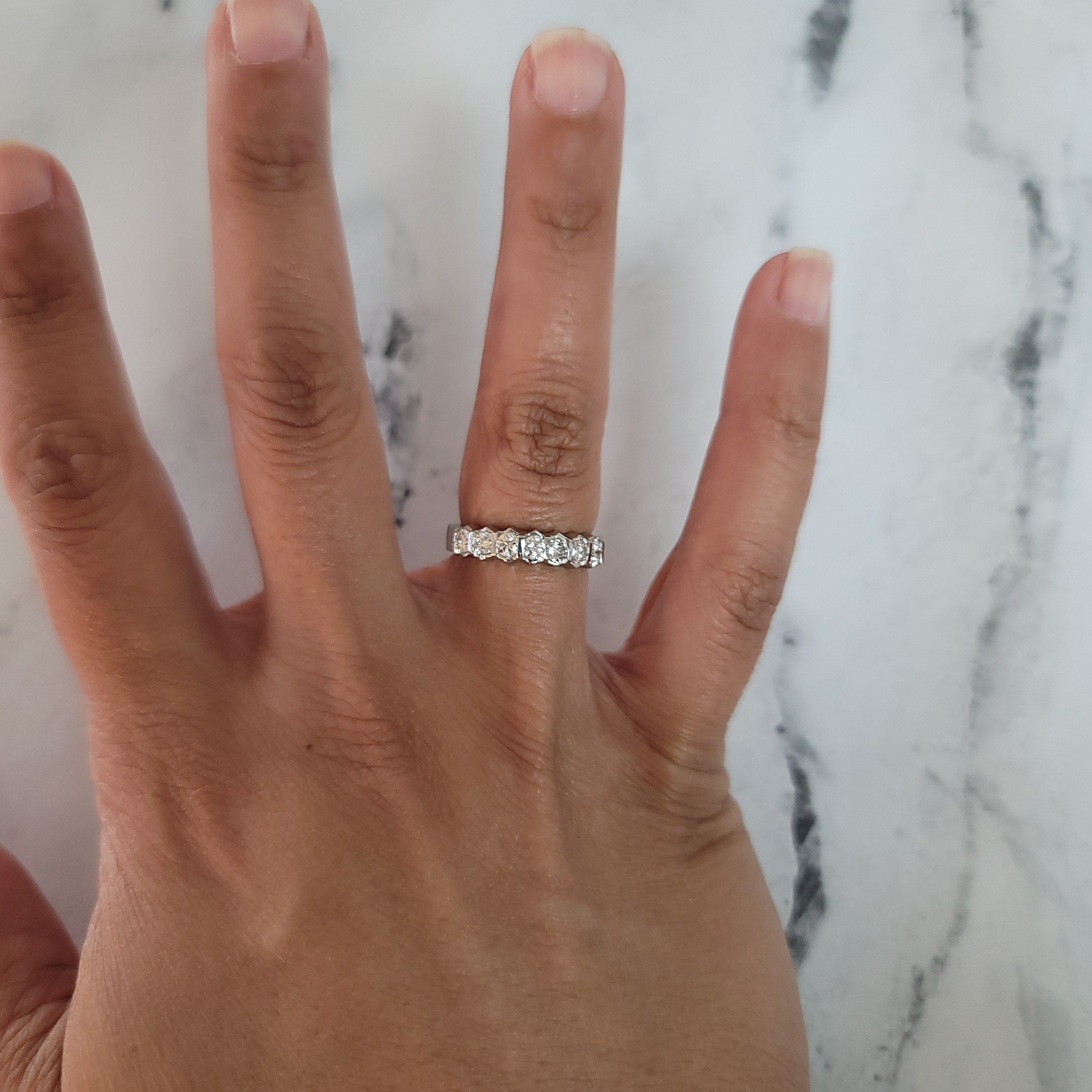 1 Carat Platinum Diamond Wedding Band for Women - Elegant & Timeless Engagement Ring for Brides, Anniversaries & Special Occasions