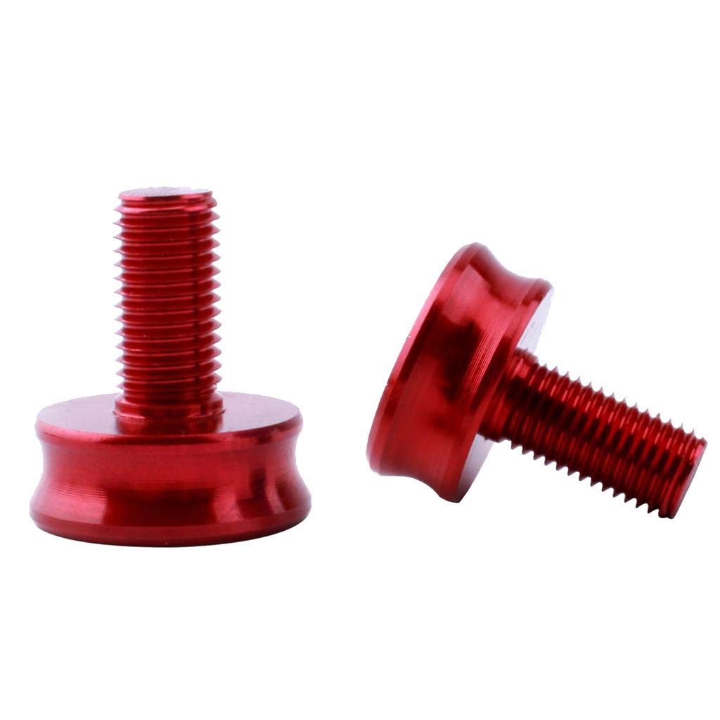 2 Pack 7075 Aluminum Bicycle Axle Screw & Crank Arm Fixing Bolt - MTB/Road Bike Bottom Bracket Repair Kit (Red) - Perfect for Mountain & Road Bike Maintenance & DIY Repairs