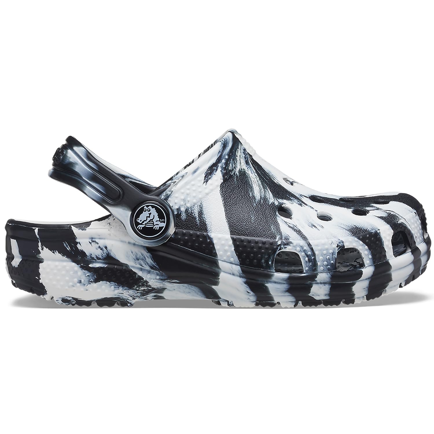 Crocs Kids' Classic Marbled Tie-Dye Clogs - Comfortable & Lightweight Water Shoes for Boys & Girls - Perfect for Beach, Pool, and Outdoor Play