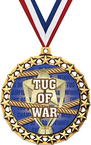 2.5 Inch Galaxy Star Tug of War Medals - Premium Tug of War Awards for Competitions, Team Sports & School Events - Perfect for Tug of War Tournaments, Field Day Prizes & Athletic Recognition