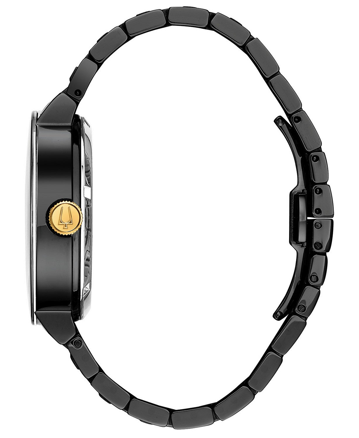 Bulova 98A203 Futuro Black Stainless Steel Bracelet 42mm Men's Watch - Water Resistant, Date Display - Perfect for Business, Casual & Formal Occasions