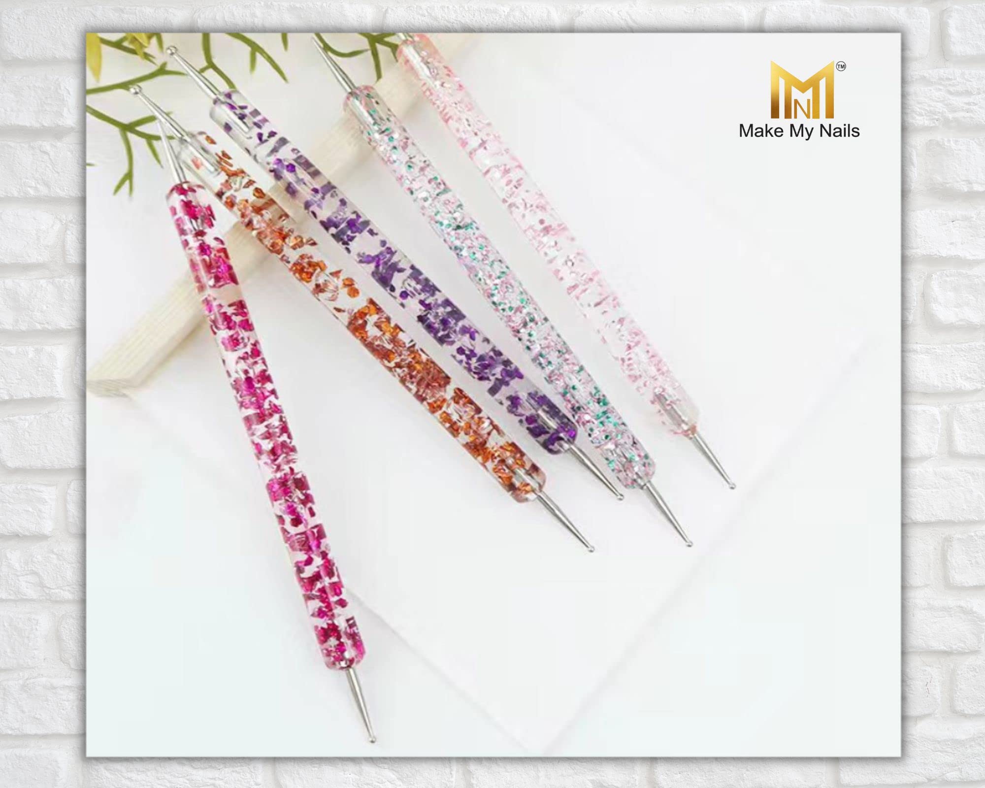 5-Piece Nail Art Dotting Tools Set - Professional Mandala Dotting & Embossing Tools for Nail Decoration, Stamping, and Pattern Tracing (Multicolor) | Perfect for DIY Manicures, Nail Art Designs, and Salon Use