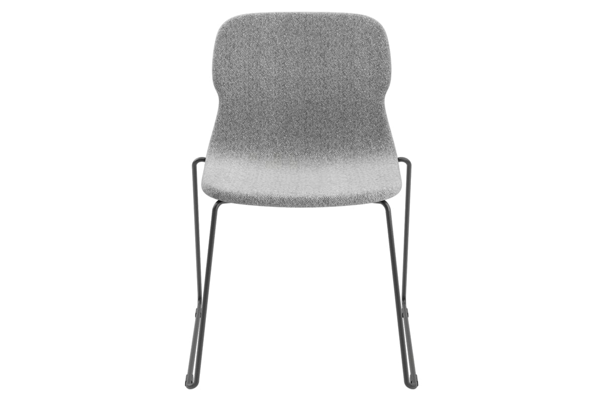 Sammy Fabric Chair with Sled Base - Modern Upholstered Accent Chair for Living Room, Bedroom, or Office - Comfortable & Stylish Seating Solution
