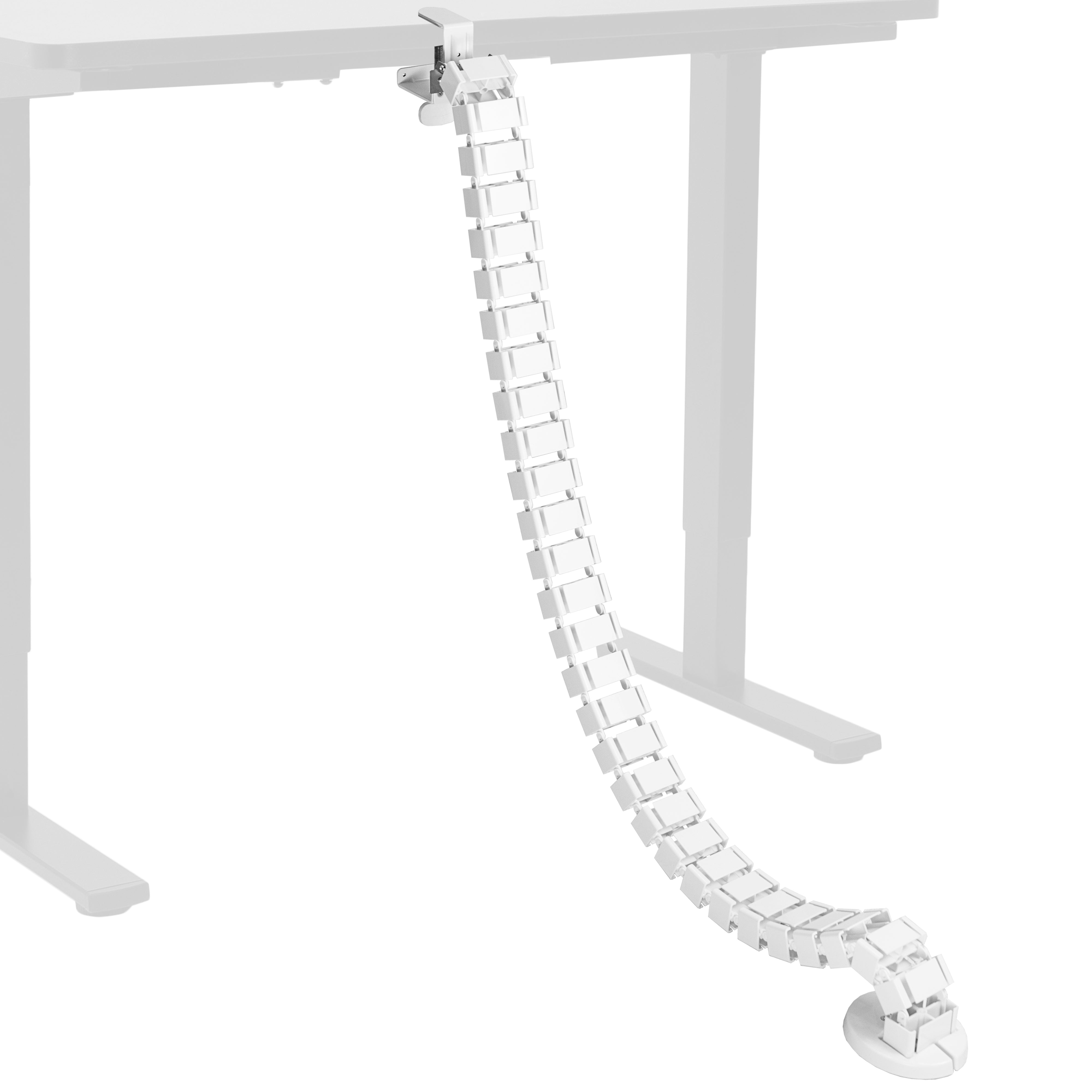 Desk Cable Management Kit with Clamp-on Vertebrae Design - Organize Wires for Home Office, Gaming Setup & Workspace
