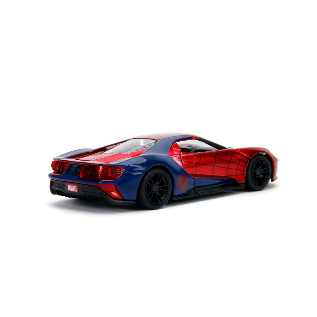 1:32 Scale 2017 Ford GT Spiderman Diecast Model Car - Collectible Toy for Kids & Adults, Perfect for Display, Gifts, and Marvel Superhero Fans